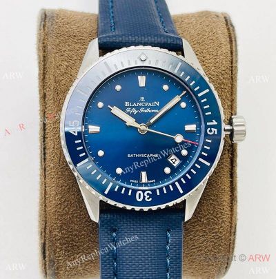 OMS Factory Blancpain 50-Fathoms Bathyscaphe 38mm Blue Ceramic Watch